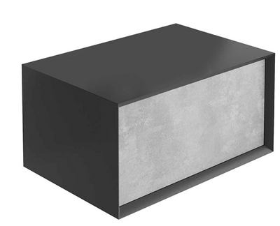 Melvin Wall Mounted Vanity Unit Gloss Black & Concrete 800mm