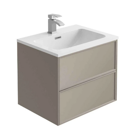 Cumbria 600mm Wall Hung Vanity Unit in French Grey
