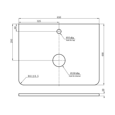 Sarah 650mm Vanity Unit in Slate Grey inc worktop with 1 tap hole