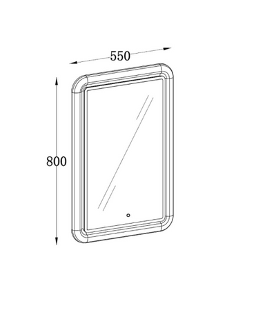 Sarah 550mm LED Mirror in Slate Grey