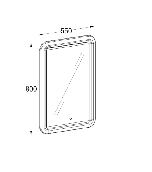 Sarah 550mm LED Mirror in Matt White