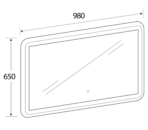 Sarah 980mm LED Mirror in Matt White