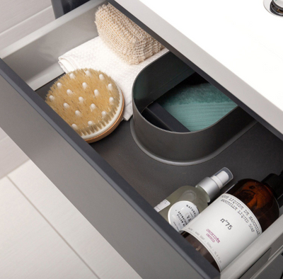 Sarah 600mm Vanity Unit with Integrated Basin in Slate Grey