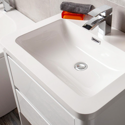 Sarah 600mm Vanity Unit with Integrated Basin in Gloss White