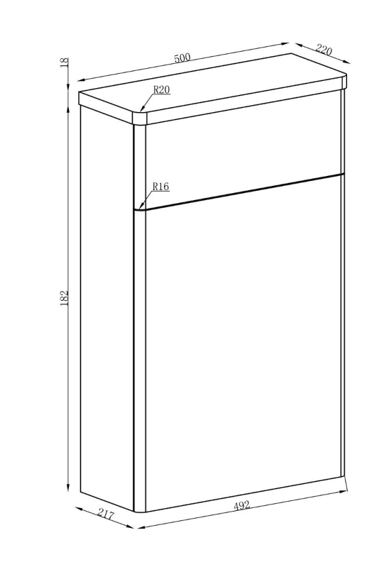 Eon WC Unit in Charcoal