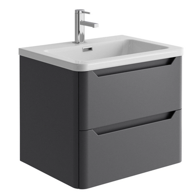 Eon Wall Hung 600mm Vanity Unit in Charcoal