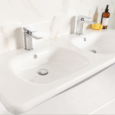 Montana 1200mm Wall Hung Vanity Unit in Light Oak & Link Resin Basin