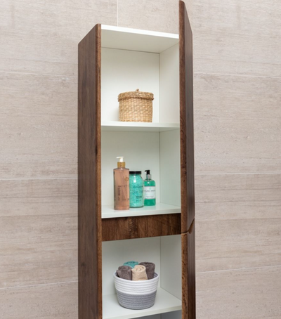 Montana Wall Mounted Tall Storage Unit Rosewood (Right Hand)