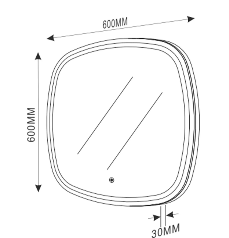 Olivia 600mm LED Mirror