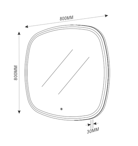 Olivia 800mm LED Mirror