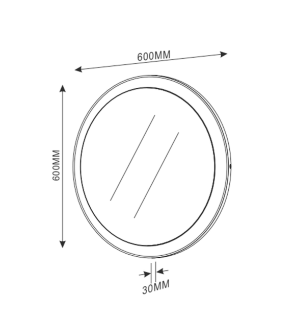 Charlotte 600mm LED Mirror