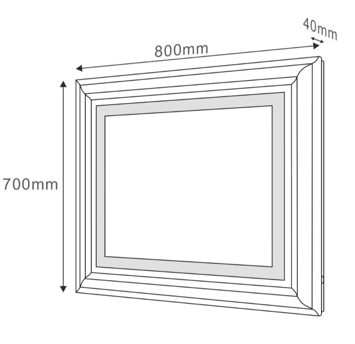 Amelia 800mm LED Mirror