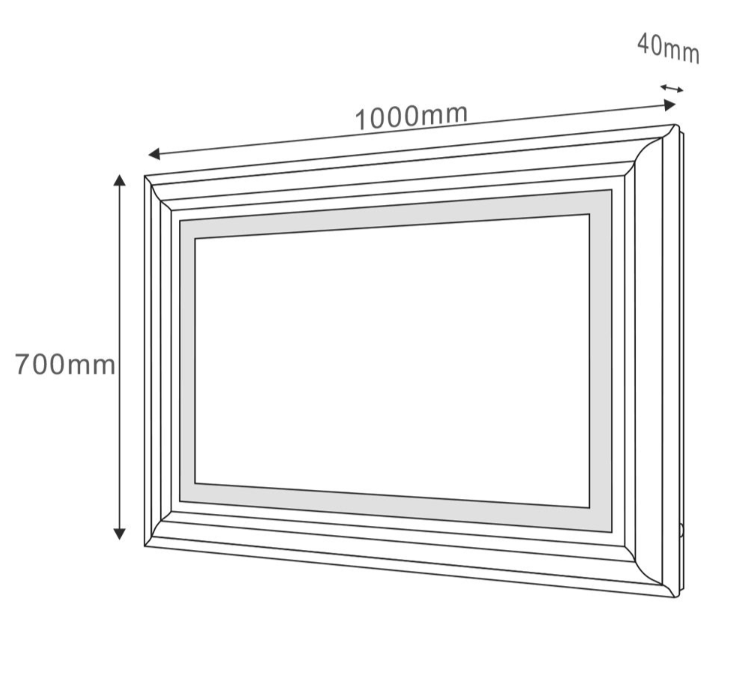 Amelia 1000mm LED Mirror
