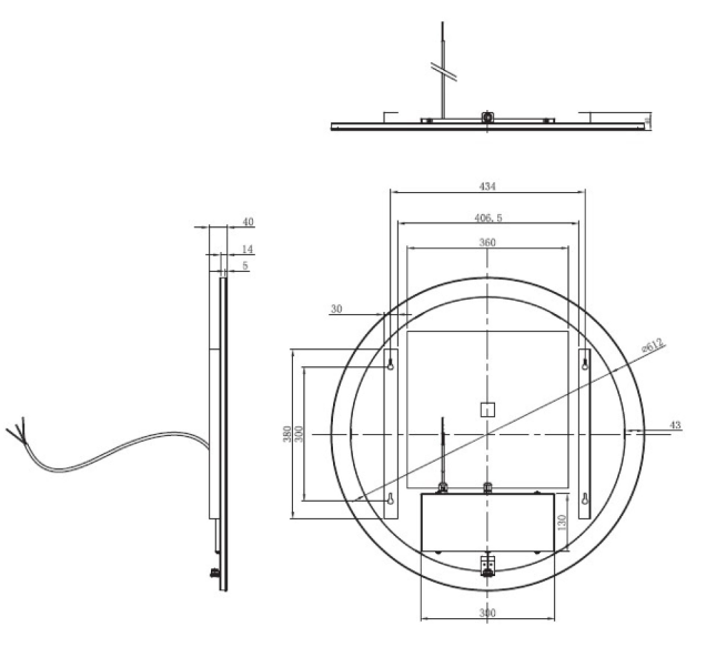 Ivy 700mm LED Mirror