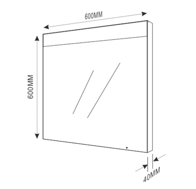 Elsie LED Bathroom Mirror 600mm