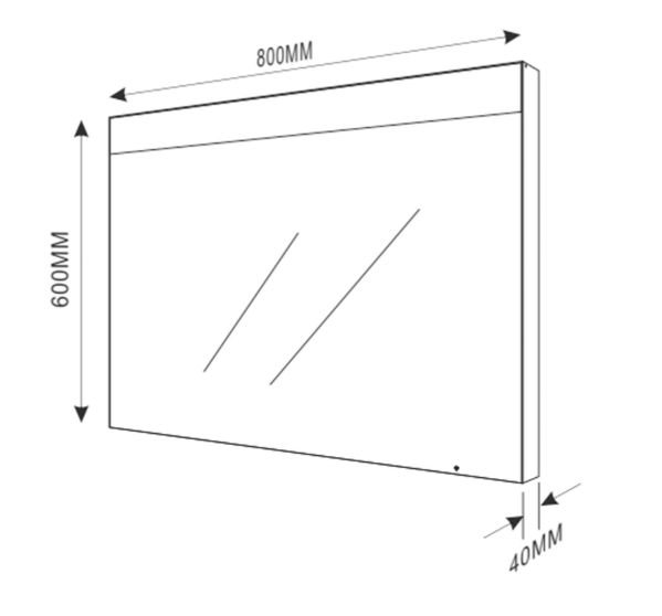 Elsie LED Bathroom Mirror 800mm