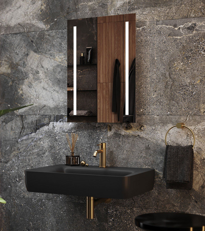 Connersville Battery Powered Rectangular LED Mirror - 500x700mm