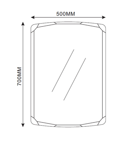 Jessica Beveled Edge Mirror 500x700mm