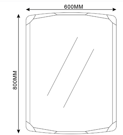 Jessica Beveled Edge Mirror 600x800mm