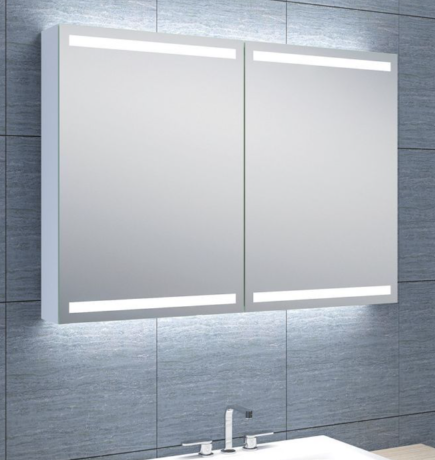 Imogen 700 x 1000mm LED Mirrored Wall Cabinet