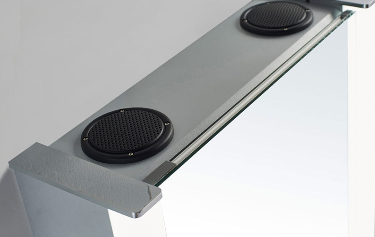 Ada 700mm Double Door LED Mirrored Cabinet With Bluetooth Speakers