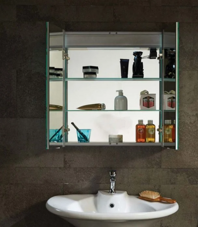 Ada 700mm Double Door LED Mirrored Cabinet With Bluetooth Speakers