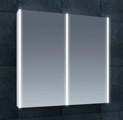 Eleanor 820mm LED Double Door Mirrored Cabinet