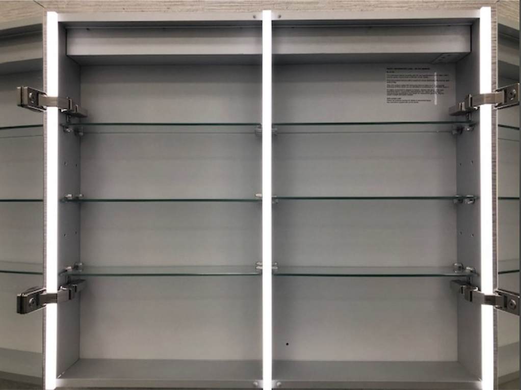 Eleanor 820mm LED Double Door Mirrored Cabinet
