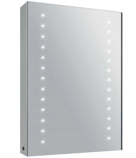Violet LED Mirrored Cabinet 500mm