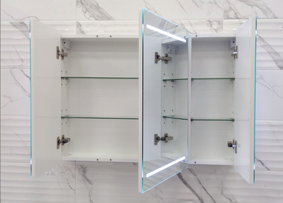 Lottie Triple Door LED Mirrored Wall Cabinet 860mm