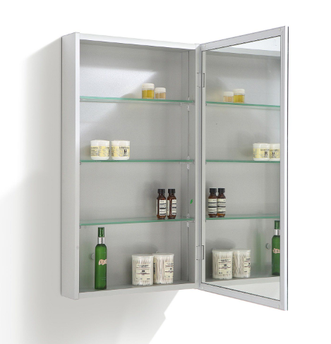 Aurora 500mm Single Door Mirrored Cabinet