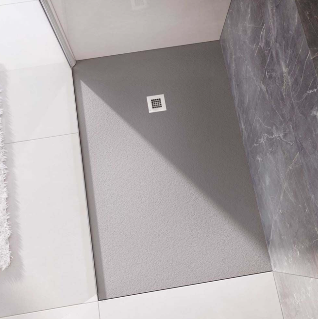Slate Effect Shower Tray Grey - 1700 x 800