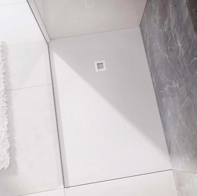 Slate Effect Shower Tray White - 1800 x 900 - N24