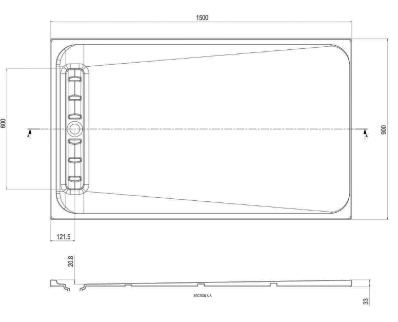 Libby Slimline Shower Tray – 1500x900mm