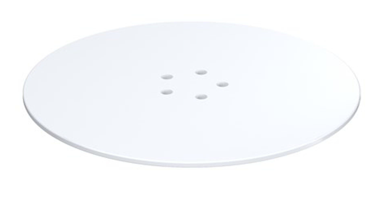 90mm Brass Shower Waste Cover - Matt White N24