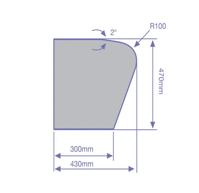 Wetroom Seating Kit - Curved Edge