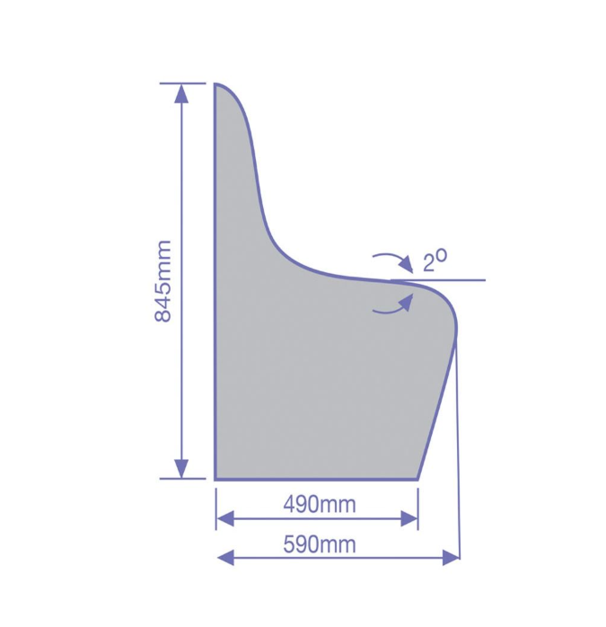 Wetroom Seating Kit - Curved Edge With Back Rest