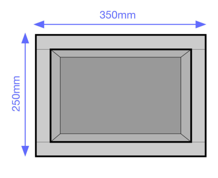 Wetroom Wall Niche Shelving Unit - 350 x 250 x 100mm