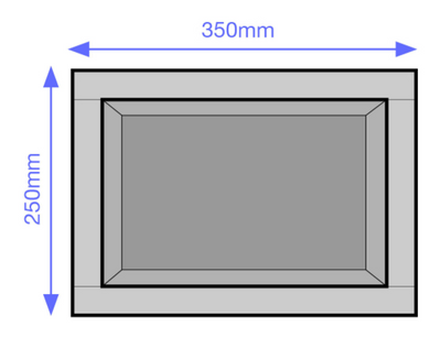 Wetroom Wall Niche Shelving Unit - 350 x 250 x 100mm