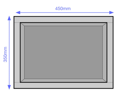 Wetroom Wall Niche Shelving Unit - 350 x 450 x 100mm