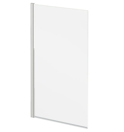 Navy Single Pivot Bath Screen - Chrome