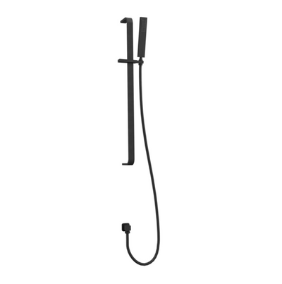 Marge Square Slide Rail Shower Kit- Matt Black N24