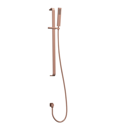 Marge Square Slide Rail Shower Kit- Brushed Bronze N24