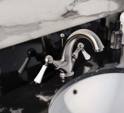 William Traditional Basin Mono Tap - Brushed Nickel N24