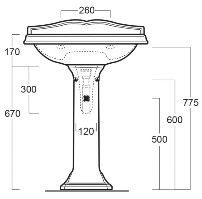 Alice Traditional Basin & Full Pedestal