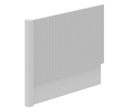 Eagle Ribbed End Bath Panel & Corner Post - Matt White N24