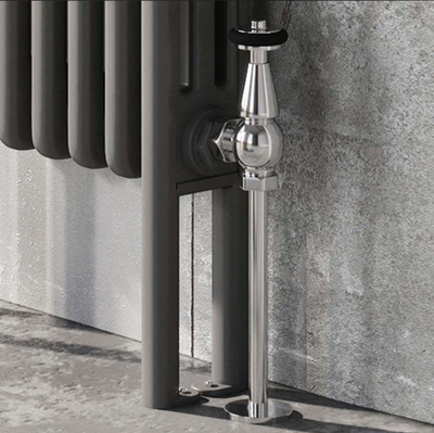 Nevada Grey Double Horizontal Column Radiator - 400mm