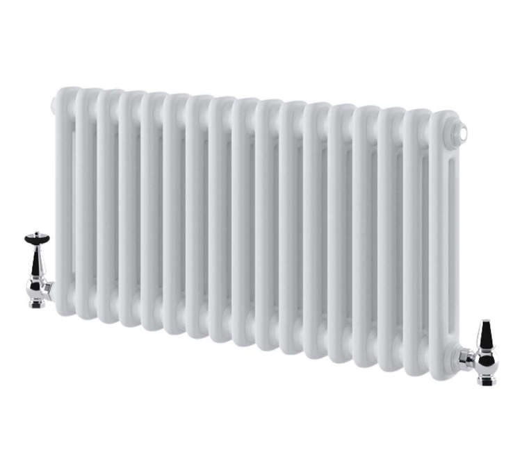 Nevada White Double Horizontal Column Radiator - 400mm
