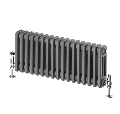 Nevada Quadruple Horizontal Column Radiator - 300x785mm - Grey