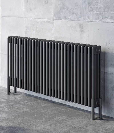 Nevada Quadruple Horizontal Column Radiator -600x1370mm - Grey